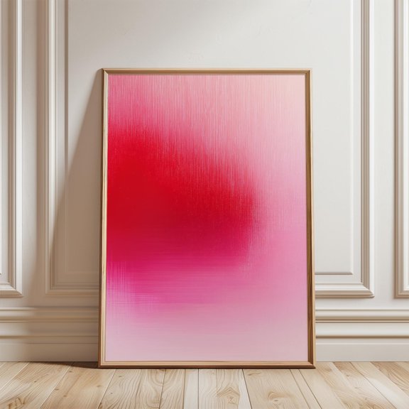 Red Gradient Aura Trendy Minimalist Wall Art Spiritual Home Decor, Unframed Paper Poster 8x10in