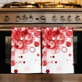 thumbnail image 1 of Red Gradient Kitchen Towels Set of 1, Abstract Polka Dots Vintage Modern Art Absorbent Dish Towels for Kitchen, Microfiber Hand Towel, Quick Drying Tea Towel for Cleaning Decorative Dishcloths, 1 of 7