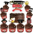 thumbnail image 1 of Red Graduation Cake Topper & Red Graduation Cupcake Toppers Kit, 1 of 7