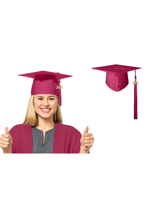 Red Graduation Caps with Tassel Year Unisex Adult Graduation Cap Class of 2026 Decorations Party Hats for Adults
