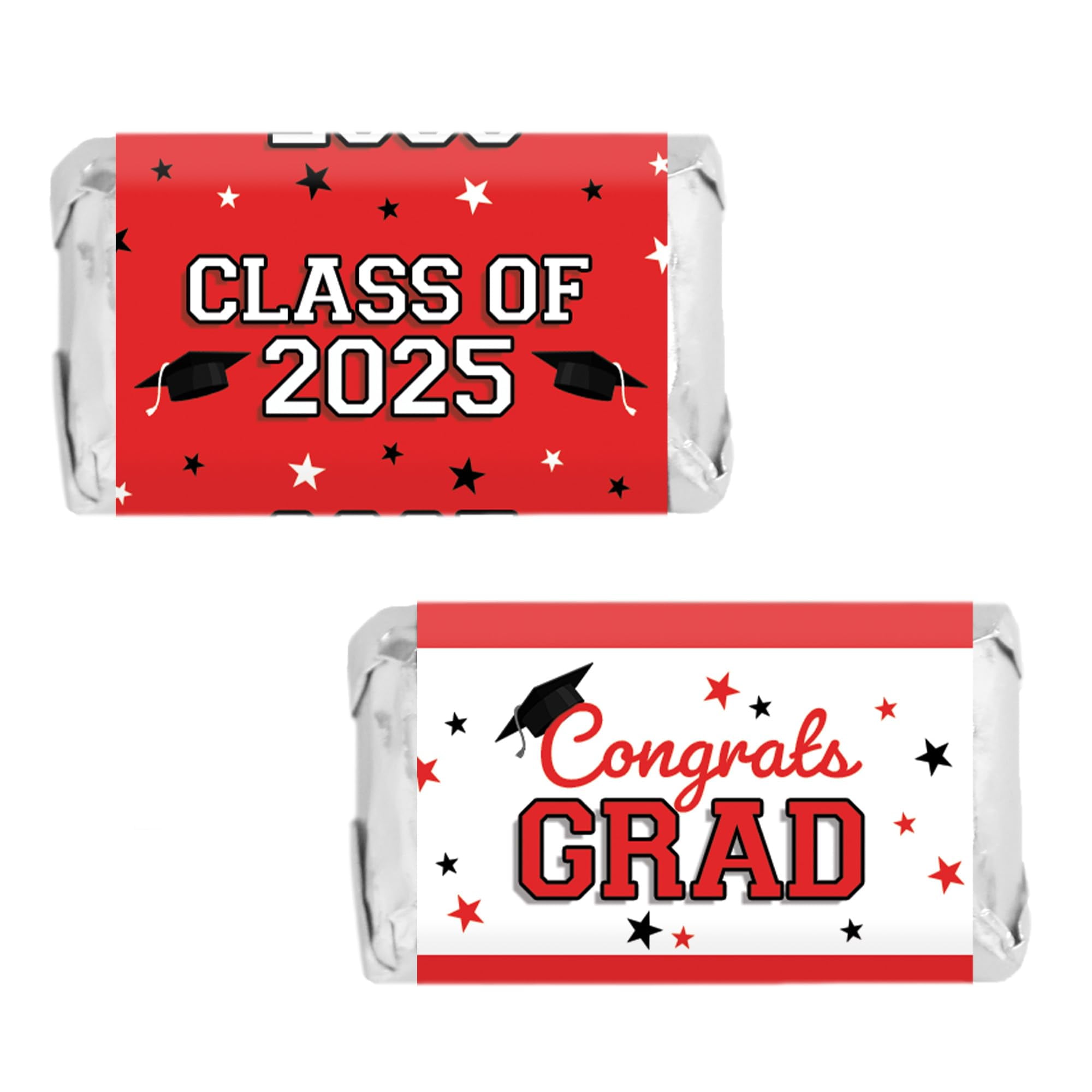 Red Graduation Party Favor STF9 Stickers, Class of 2025 Graduation ...