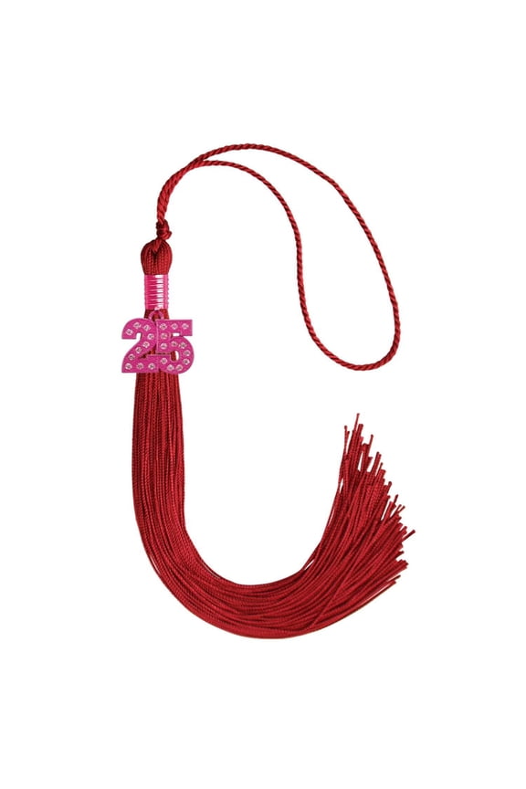 Red Graduation Tassel with Pink Bling Charm
