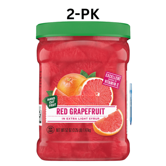 Red Grapefruit In Extra Light Syrup, Jarred Fruit 64 oz 2-PK