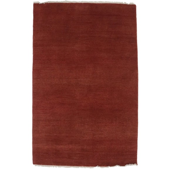 Red Grass Design 4X6'5 Modern Oriental Rug