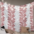 thumbnail image 1 of Red Gray Botanical Small Tapestry for Bedroom Wall Hanging Tapestry,Pastoral Spring Summer Leaf Aesthetics Ceiling Backdrop Tapestries Poster Blanket Wall Decor for Teens Room Living Room 23" x 28", 1 of 8