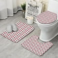 thumbnail image 1 of Red and Gray Christmas Tree Pattern Bathroom Rugs Sets 3 Piece,Toilet Cover Set,Absorbent Non Slip Bathroom Mats Sets with U-Shaped Contour Rug Toilet Rug Set, 1 of 5