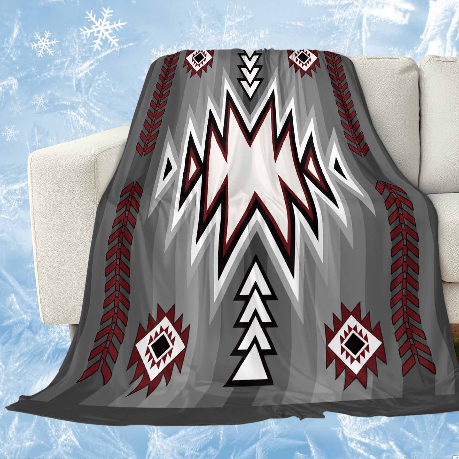 Red Gray Cooling Blanket,Lightweight Breathable Summer Throw Blanket ...