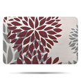 thumbnail image 1 of Red and Gray Floral Pattern Bathroom Rugs Mat,Non Slip Microfiber Bathroom Rug,Rubber Backing,Soft Bathroom Mats for Bathroom Floor,Tub and Shower,17x27in(43x68cm), 1 of 5