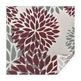 thumbnail image 1 of Red and Gray Floral Pattern Square Tablecloth,Waterproof Square Table Cover,Wipeable Spillproof Washable Table Cover for Home Kitchen Party Decor 60"x60"(152x152cm), 1 of 6