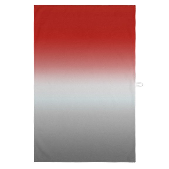 Red Gray Ombre Kitchen Towels, Absorbent Microfiber Kitchen Dish Hand Tea Bath Towel, Modern Gradient Abstract Art Quick Dry Cleaning Cloth Dishclothes Decorative Sets, (1-PC, 18x28)