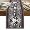 thumbnail image 1 of Red Gray Table Runner - 108 Inch Long, Kitchen Dining Table Runner Dresser Scarves, Southwest Retro Ethnic AztecTexture Bohemian Farmhouse Decor for Coffee Tables Wedding Party Banquet, 1 of 8