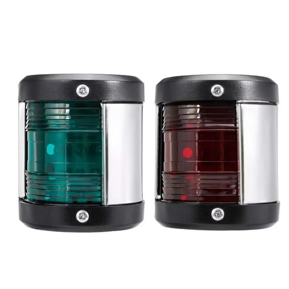 ISURE MARINE Red&Green 1 Pair ABS Plastic LED Warning Lamp Signal Light
