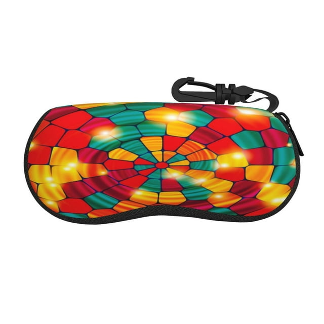 Red Green Abstract Swirl Background Sunglasses Case Neoprene Ultra