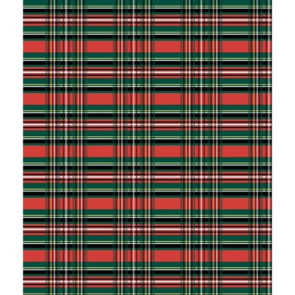 Red, Green, Black & Green Tartan Kilt Plaid Pattern On Edible Image Chocolate Transfer Sheet. Apply To Your Custom Chocolate Treats