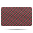 thumbnail image 1 of Red and Green Checkerboard Checkered Pattern Bathroom Rugs Mat,Non Slip Microfiber Bathroom Rug,Rubber Backing,Soft Bathroom Mats for Bathroom Floor,Tub and Shower,17x27in(43x68cm), 1 of 5