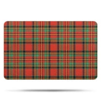 Red Green Checkerboard Checkered Pattern Bathroom Rugs Mat,Non Slip Microfiber Bathroom Rug,Rubber Backing,Soft Bathroom Mats for Bathroom Floor,Tub and Shower,20x32in(50x80cm)