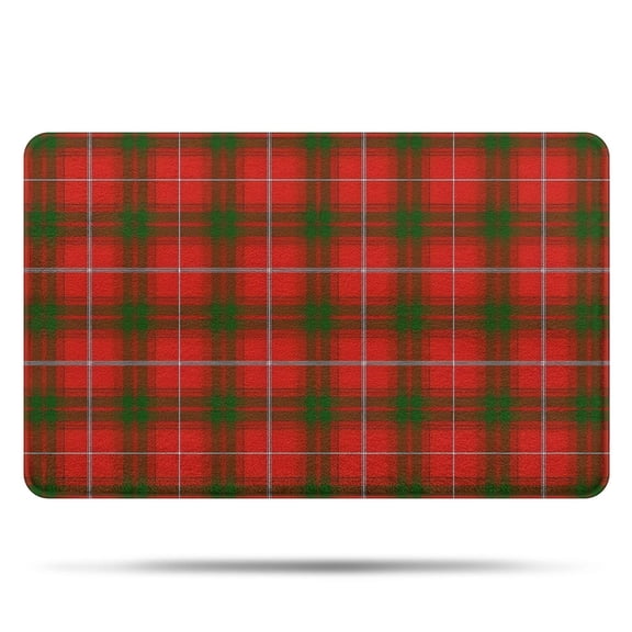 Red Green Checkerboard Checkered Pattern Bathroom Rugs Mat,Non Slip Microfiber Bathroom Rug,Rubber Backing,Soft Bathroom Mats for Bathroom Floor,Tub and Shower,20x32in(50x80cm)