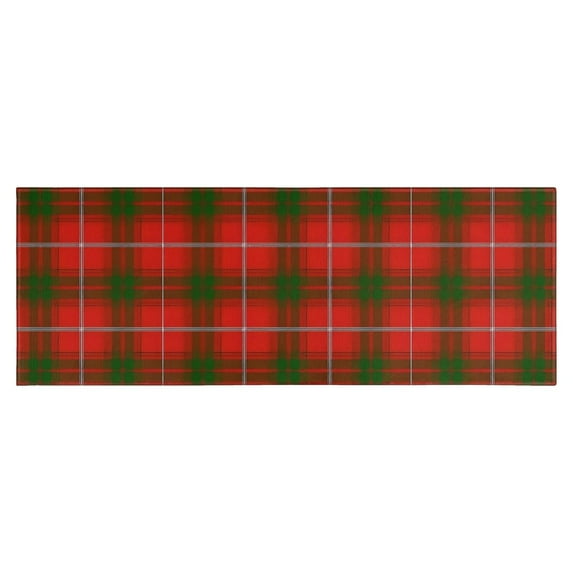 Red Green Checkerboard Checkered Pattern Kitchen Rug Mat,Kitchen Runner Rugs Non Skid Washable,Decorative Kitchen Floor Mats for Kitchen,Sink,Laundry,17"X47"