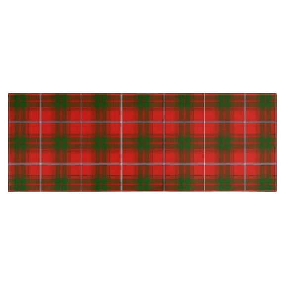 Red Green Checkerboard Checkered Pattern Kitchen Rug Mat,Kitchen Runner Rugs Non Skid Washable,Decorative Kitchen Floor Mats for Kitchen,Sink,Laundry,17"X47"
