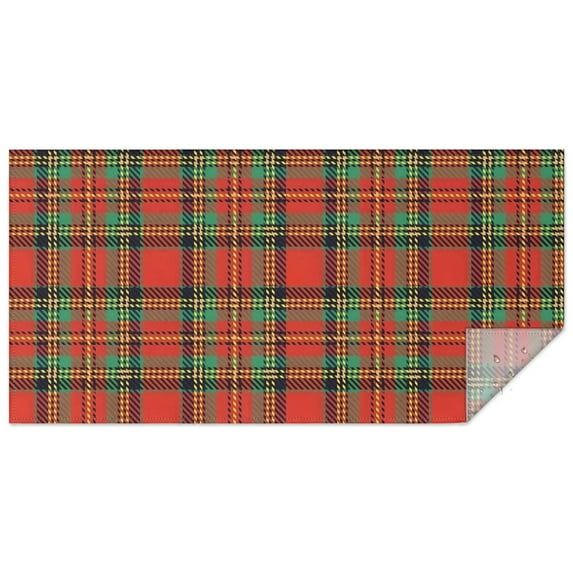 Red Green Checkerboard Checkered Pattern Rectangle Tablecloth 60"x120",Waterproof Polyester Rectangle Table Cloth, Wipeable Spillproof Polyester Tablecloth for Dining, Camping, Indoor and Outdoor