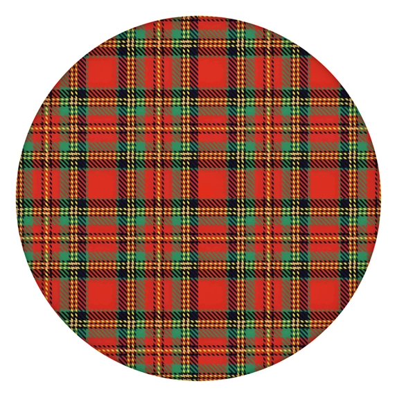 Red Green Checkerboard Checkered Pattern Round Fitted Tablecloth with Elastic Edge,Dining Table Cover Waterproof,Outdoor Round Tablecloth for Camping,Dining,Indoor and Outdoor