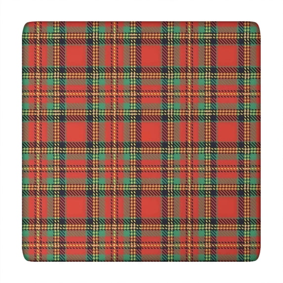 Red Green Checkerboard Checkered Pattern Square Fitted Tablecloth with Elastic Edge,Square Table Cover,Washable Elastic Table Cover for Home Kitchen Party Decor 34"x34"
