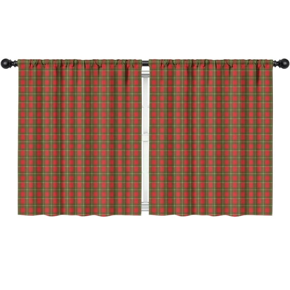 Red Green Checkerboard Red Pattern Kids Curtains,Childrens Insulated Curtains Set Of 2,Bedroom Essentials,Teen Room Decor 52"X63"