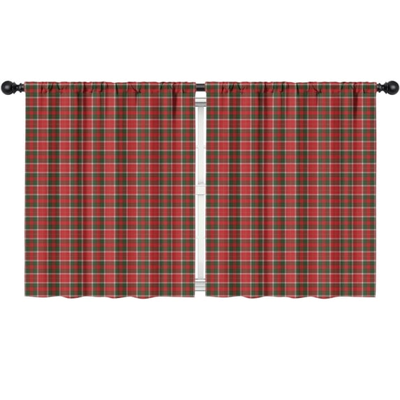 Red Green Checkerboard Red Pattern Kids Curtains,Childrens Insulated Curtains Set Of 2,Bedroom Essentials,Teen Room Decor 52"X63"