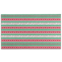 Red and Green Christmas Pattern Door Rugs,Washable Non Slip Door Mats Indoor,Decorative Door Mats,Entry Mat Indoor for Entrance,Bedroom,Kitchen,Bathroom,17"x30"