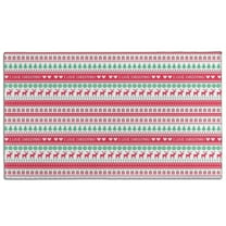 Red and Green Christmas Pattern Door Rugs,Washable Non Slip Door Mats Indoor,Decorative Door Mats,Entry Mat Indoor for Entrance,Bedroom,Kitchen,Bathroom,17"x30"