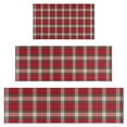 thumbnail image 1 of Red and Green Christmas Plaid Pattern Kitchen Rugs Sets Of 3,Kitchen Runner Rugs Non Skid Washable,Decorative Kitchen Floor Mats for Kitchen,Sink,Laundry,17"x30"+ 17"x47" + 17"x59", 1 of 6