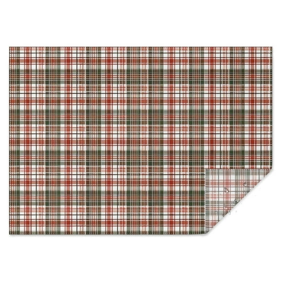 Red and Green Christmas Plaid Pattern Rectangle Tablecloth 60"x84",Waterproof Polyester Rectangle Table Cloth, Wipeable Spillproof Polyester Tablecloth for Dining, Camping, Indoor and Outdoor