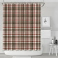 thumbnail image 1 of Red and Green Christmas Plaid Pattern Shower Curtain 72"x84" ,Bathroom Decorative Shower Curtains Set with 12 Hooks,Modern Waterproof Washable Shower Curtain, 1 of 6