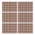 thumbnail image 1 of Red and Green Christmas Plaid Pattern Summer Placemats Table Placemats Set Of 6-Linen Kitchen Washable Placemats Table Mats 11.8"x17.7" Non-Slip Heat Resistant, 1 of 5