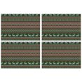 thumbnail image 1 of Red and Green Christmas Reindeer Pattern Summer Placemats Table Placemats Set Of 4-Linen Kitchen Washable Placemats Table Mats 11.8"x17.7" Non-Slip Heat Resistant, 1 of 6