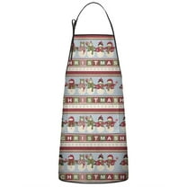 Red and Green Christmas Snowman Pattern Apron-Garden Aprons for Women with Pockets-Cotton Linen Waterproof Kitchen Cooking Gardening Aprons Adjustable for Kitchen,Cooking,BBQ and Salon 33"x27"