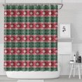 thumbnail image 1 of Red and Green Christmas Snowman Pattern Shower Curtain 84"x72" ,Bathroom Decorative Shower Curtains Set with 12 Hooks,Modern Waterproof Washable Shower Curtain, 1 of 6