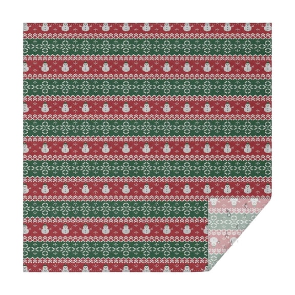 Red and Green Christmas Snowman Pattern Square Tablecloth,Waterproof Square Table Cover,Wipeable Spillproof Washable Table Cover for Home Kitchen Party Decor 42"X42"(107x107cm)