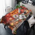 thumbnail image 1 of Red Green Christmas Table Cloth Waterproof Tablecloths, Winter Snowflakes Xmas Trees Village Tablecloth Dining Table Cover for Kitchen Party Tabletop Outdoor, Rectangle Tablecloth 54x108 Inch, 1 of 9