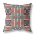 thumbnail image 1 of Red Green Cosmic Circle Boho Suede Throw Pillow, 1 of 4