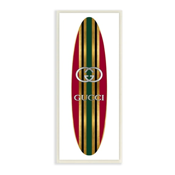 Red Green Designer Logo Surfboard Fashion Motif Beauty & Fashion Graphic Art Unframed Art Print Wall Art