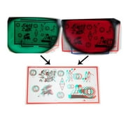 Red Green Fixed Tranaglyph, Convergence Insufficiency Eye Training Low Vision Chart With Glasses Eye Training Device Stereo Training Cards Visual Correction