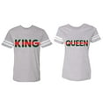 thumbnail image 1 of Red Green King Queen Matching Couple Cotton Jerseys (Men Heather / Women Heather) (Men XL / Women XL), 1 of 3