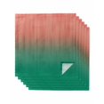 thumbnail image 1 of Red Green Ombre Cloth Napkins Set of 6 Reusable Dinner Napkins, Modern Art Gradient Orange Cocktail Napkin Washable Table Napkins for Wedding/Holiday Party/Baby Shower 20"x20", 1 of 7