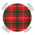 thumbnail image 1 of Red Green Pladi Round Tablecloth for 36-44 Inch Tables, Fitted Table Cover with Elastic Edge, Winter Christmas Striped Plaid Waterproof Outdoor Table Cloth Protector for Patio Garden Dinner Picnic, 1 of 9
