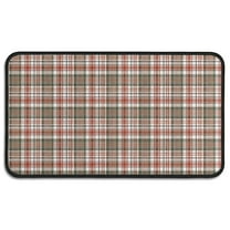 Red and Green Plaid Christmas Pattern Door Rugs,Washable Non Slip Door Mats Indoor,Decorative Door Mats,Entry Mat Indoor for Entrance,Bedroom,Kitchen,Bathroom,30"x17"
