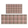 thumbnail image 1 of Red and Green Plaid Christmas Pattern Kitchen Rugs Sets Of 2,Anti Fatigue Kitchen Mat Rugs Non Slip Washable,Decorative Kitchen Floor Mats for Kitchen,Sink,Laundry,17"x30"+17"x47", 1 of 7