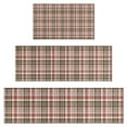 thumbnail image 1 of Red and Green Plaid Christmas Pattern Kitchen Rugs Sets Of 3,Kitchen Runner Rugs Non Skid Washable,Decorative Kitchen Floor Mats for Kitchen,Sink,Laundry,17"x30"+ 17"x47" + 17"x59", 1 of 6
