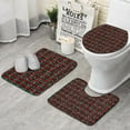 thumbnail image 1 of Red and Green Plaid Christmas Snow Pattern Bathroom Rugs Sets 3 Piece,Toilet Cover Set,Absorbent Non Slip Bathroom Mats Sets with U-Shaped Contour Rug Toilet Rug Set, 1 of 5