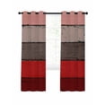 thumbnail image 1 of Red Grey Blackout Curtains 39 Inches Long for Bedroom, Vintage Stripe Farmhouse Wood Grain Ombre Thermal Insulated Room Darkening Black Out Window Curtain Panels Grommet Drapes for Living Room, 1 of 8
